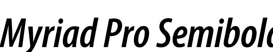 Myriad Pro Semibold Condensed Italic Font Download Free
